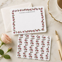 Rosas Desenhadas à Mão Personalizadas Florais Botâ