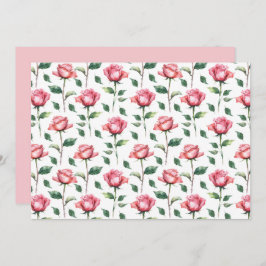 Cartão De Notas Rose Floral Botanical Note Card