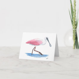 Cartão De Notas Roseate Spoonbill