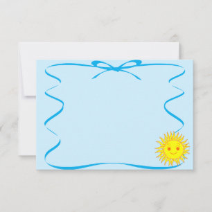 Cartão De Notas Rosto Feliz Fita de Sol Desenho