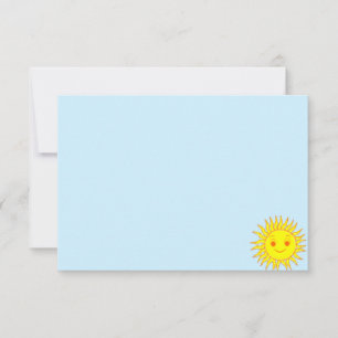 Cartão De Notas Rosto Feliz Sol