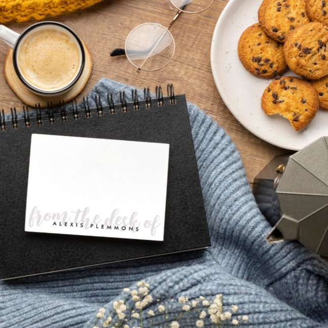 Cartão De Notas Roteiro de Caligrafia de cinzas da Mesa do (Criador carregado)