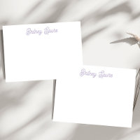 Roxo Lavanda Chique Personalizado com Monograma No