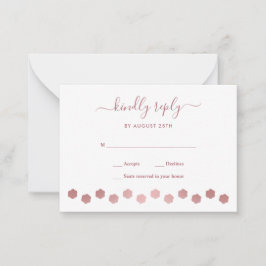 Cartão De Notas RSVP de Casamento de Pet de Cachorro Dourado Moder