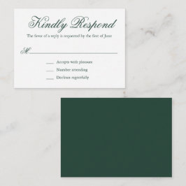 Cartão De Notas RSVP de Casamento Formal da Floresta Tradicional