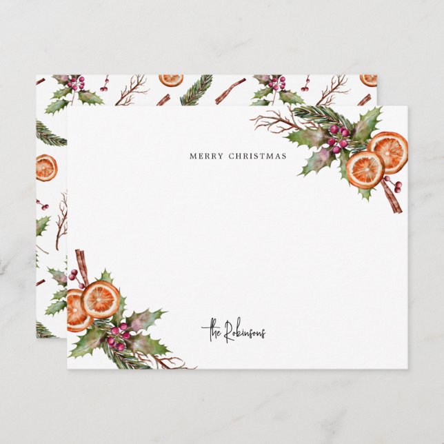 Cartão De Notas Rua de Natal russa (Frente/Verso)