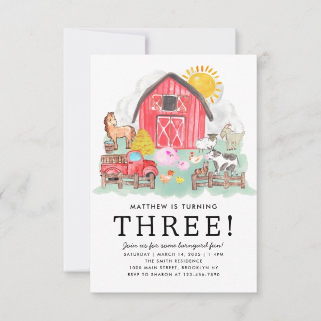 Cartão De Notas Rua do Orçamento Animais do Barnyard Crianças Faze (Frente)