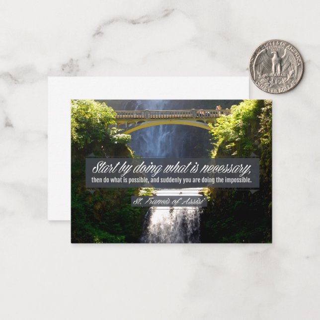 Cartão De Notas Rua Francisco de Assisi Citação Inspiracional "Faz (Frente/Verso In Situ)