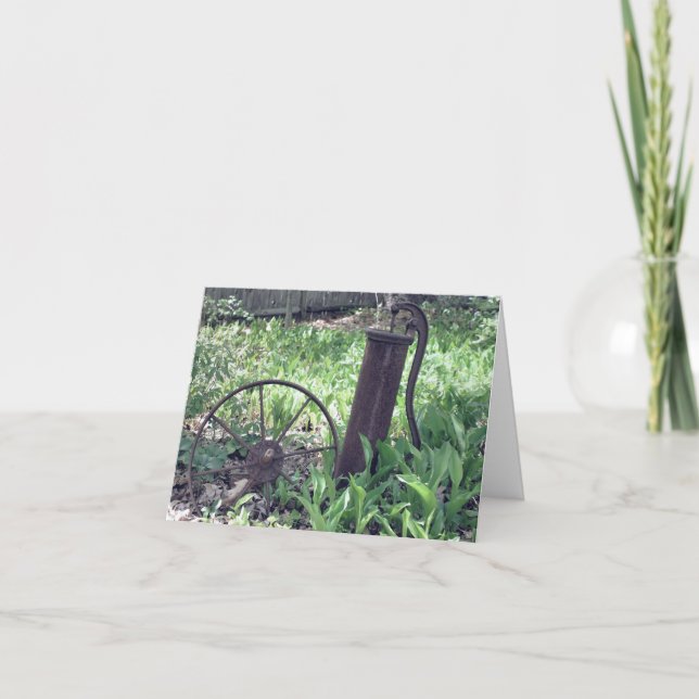 Cartão De Notas Rusted Things Flower Garden Nature (Frente)