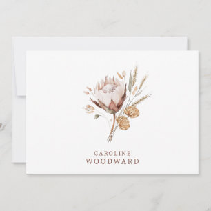 Cartão De Notas Rustic Boho Wildflower