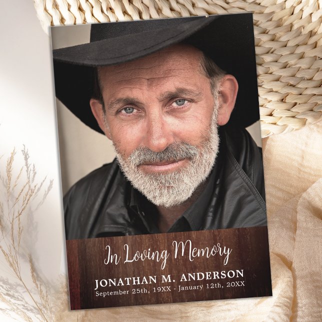 Cartão De Notas Rustic Memorial Loving Sympathy Obrigado (Criador carregado)