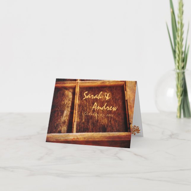 Cartão De Notas Rustic Window Frame Stationary Card (Frente)