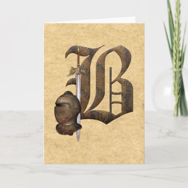 Cartão De Notas Rusty Knights Inicial B (Frente)