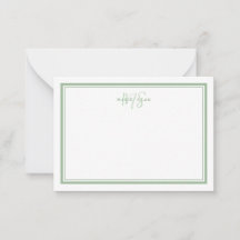 Sage Verde Minimalista Monograma Simples com Duas