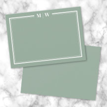 Sage Verde Monograma Minimalista