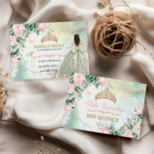 Sage Verde Rosa Corado Quinceañera Floresta Capric