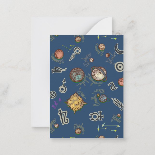 Cartão De Notas Salada espacial (Verso)