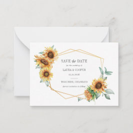 Cartão De Notas Salva de quadro geométrico com efeito Dourado flor