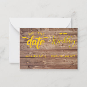 Cartão De Notas Salvando a data inspirada na floresta: um Design r