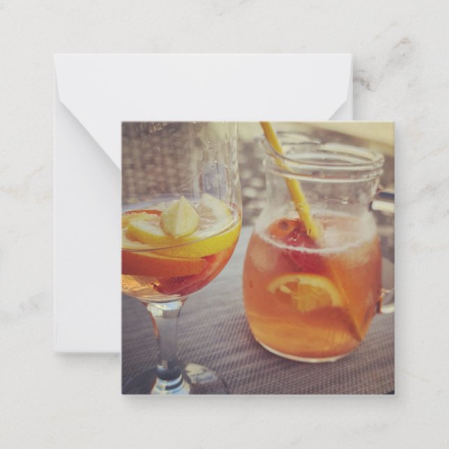 Cartão De Notas Sangria and Sunshine (Frente)