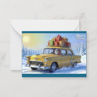 Cartão De Notas Santa Claus Greeting Card Oldtimer
