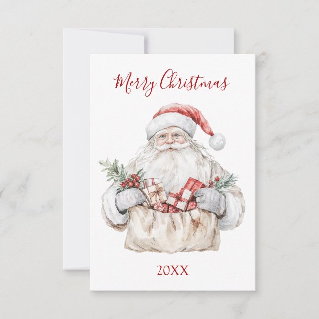 Cartão De Notas Santa with Presents Christmas (Frente)