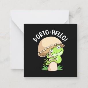 Cartão De Notas Sapo E Cogumelo
