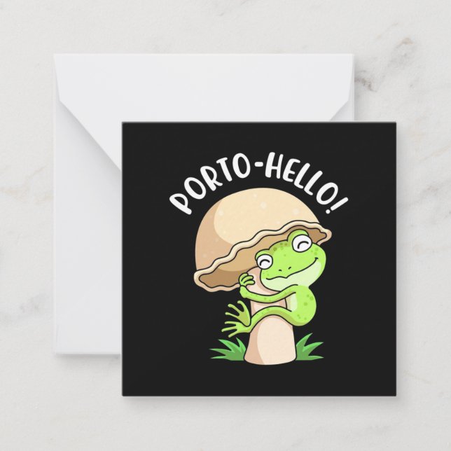 Cartão De Notas Sapo E Cogumelo (Frente)