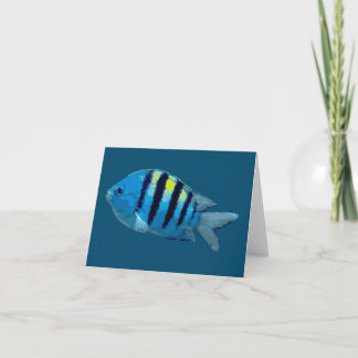 Cartão De Notas Sargento Major Fish Card