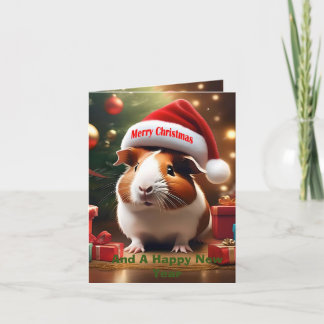 Cartão De Notas Saudação de Natal do Porco da Guiné,