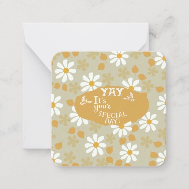 Cartão De Notas Saudações de Dia Especial (Frente)