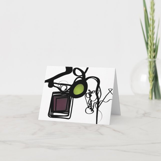 Cartão De Notas Saudações de Philydion: Abstrato Black & White (Frente)