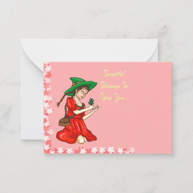 Cartão De Notas Saudações Pagãs de Primavera (Frente)