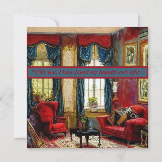 Cartão De Notas Script caligráfico: "Amor Elegante" (Frente)