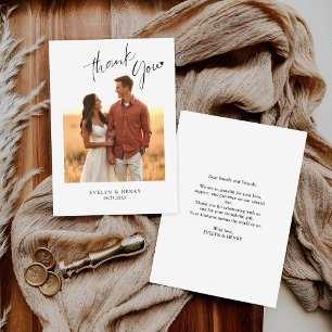 Cartão De Notas Script Manuscrito Mínimo De Orçamento Obrigado