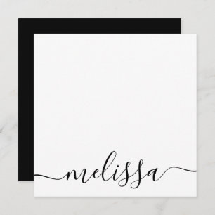 Cartão De Notas Script minimalista personalizado