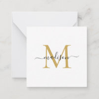 Script Monograma Moderno Elegante Dourado