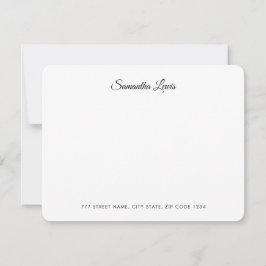 Cartão De Notas Script Simples Elegante Profissional Personalizado
