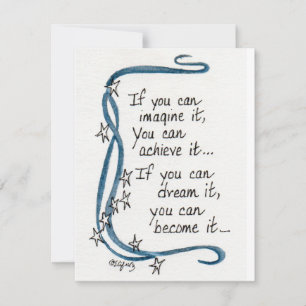 Cartão De Notas Se Consegue Imaginar.... dizendo desenho de cores 