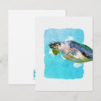 Cartão De Notas Sea Turtle Note Card for Any Occasion