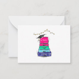 Cartão De Notas Segundo grau Graduação Personalizada de Suitcases 