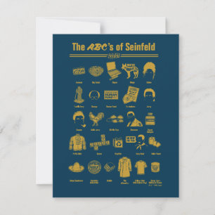 Cartão De Notas Seinfeld A ABC de Seinfeld Infographics