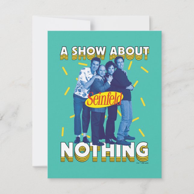 Cartão De Notas Seinfeld | A Show About Nothing (Frente)