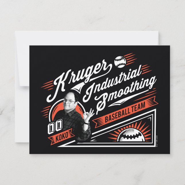 Cartão De Notas Seinfeld | Kruger Industrial Baseball Team (Frente)