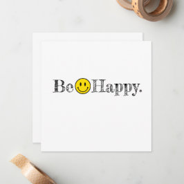 Cartão De Notas Seja Feliz Típica Sorria Face Emoji