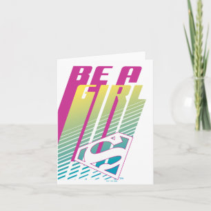 Cartão De Notas "Seja uma garota" - Gráfico da super garota