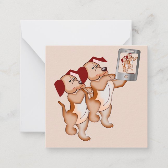Cartão de notas Selfie Buddies (Frente)