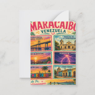 Cartão De Notas Selo da Venezuela Maracaibo Estado Zulia Tropical