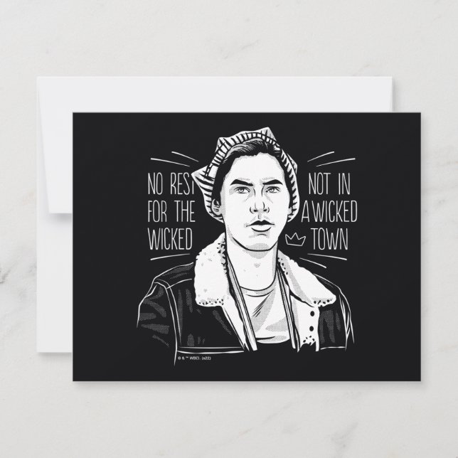 Cartão De Notas Sem Descanso Para Os Maus (Frente)