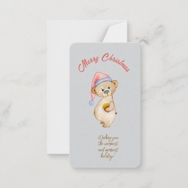 Cartão De Notas Sem Pequim Até O Presente De Ovelha De Natal (Frente)